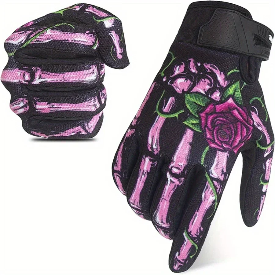 1-par-de-luvas-de-ciclismo-de-dedo-cheio-tela-sensivel-ao-toque-luvas-da-motocicleta-fantasma-garra-coringa-cranio-luvas-para-mountain-bike-e-equitacao