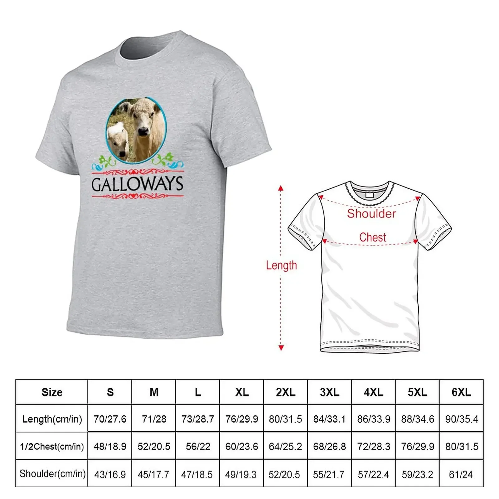 Galloway cow and calf T-Shirt Aesthetic clothing funnys heavyweights mens t shirts casual stylish