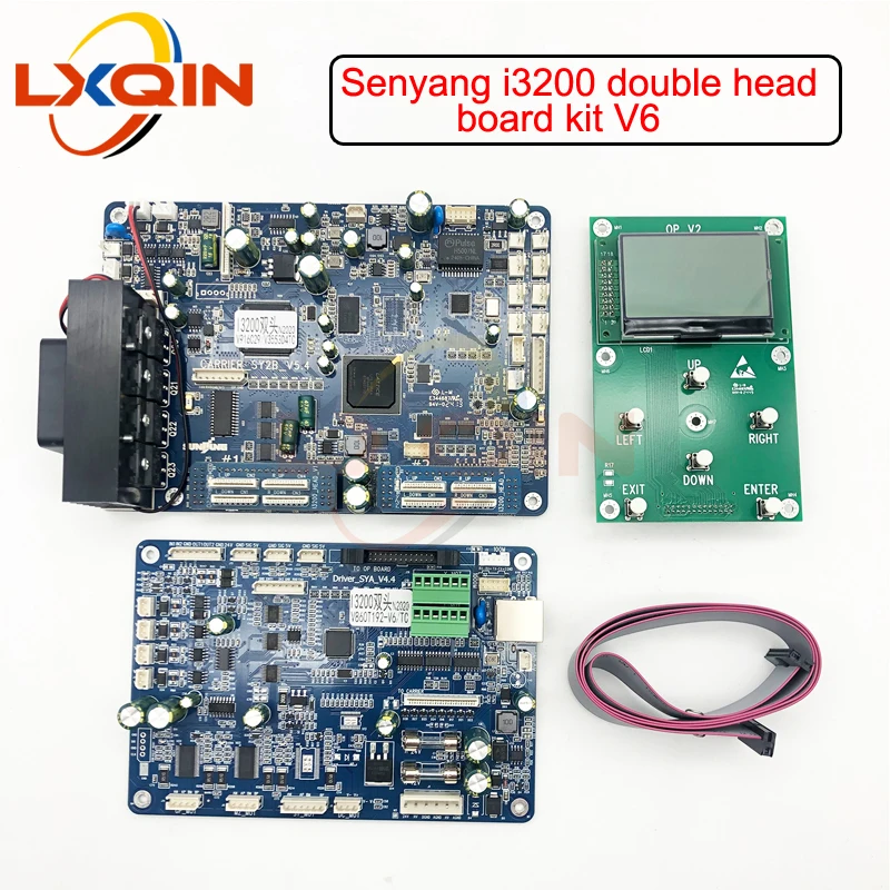 

LXQIN Senyang TC i3200 double head board kit with 6 button keyboard for i3200 print head for large format printer