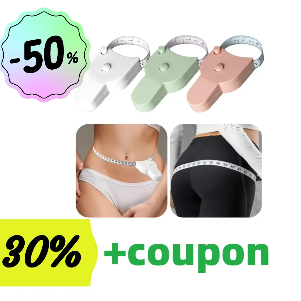 

150cm soft body measuring tape with push button retract for accurate body measurement sewing tailor fitness weight loss tracking