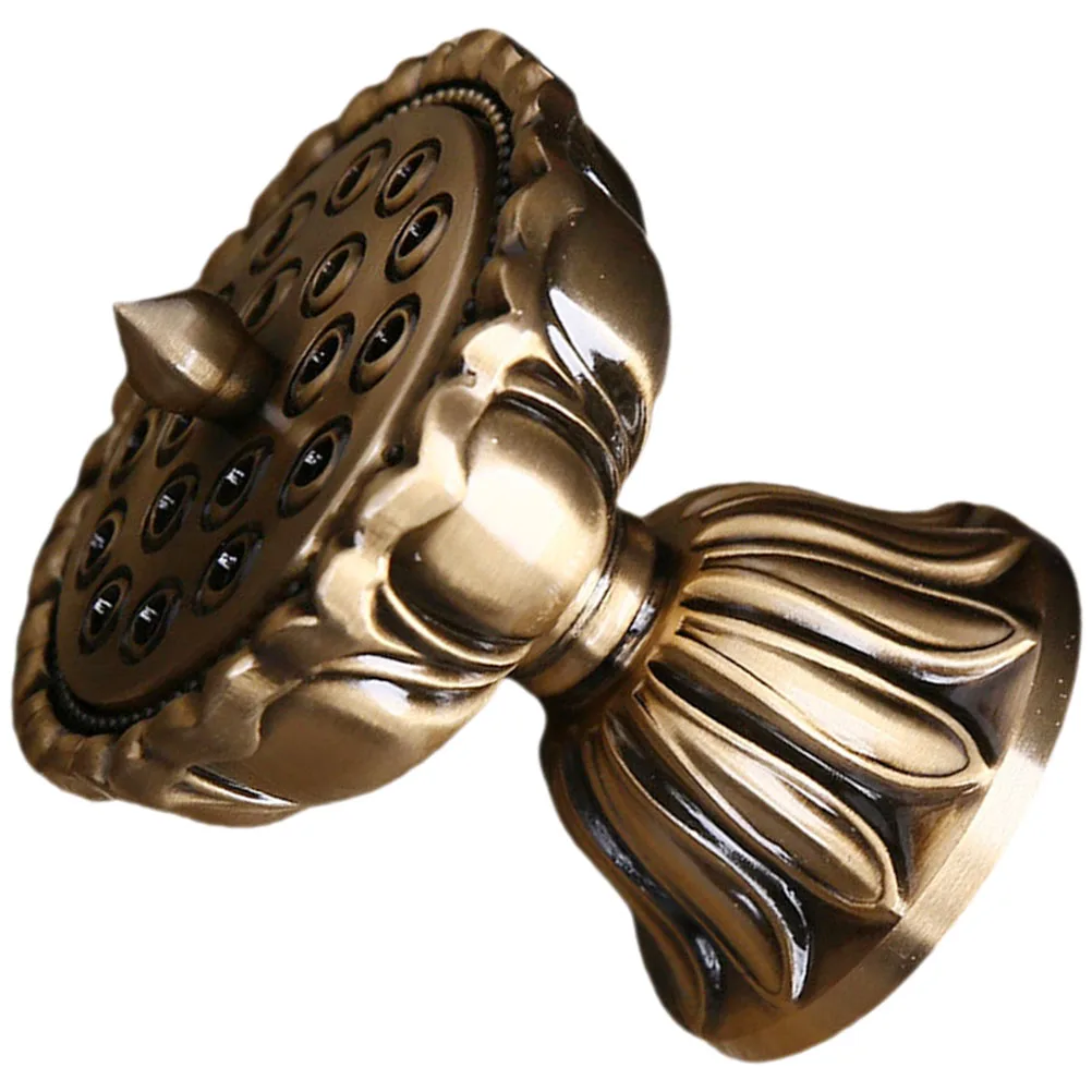 

Lotus Zinc Alloy Incense Burner Desktop Holder Vintage Style Coil Cone Aromatherapy Meditation Relax Home Decor Censer