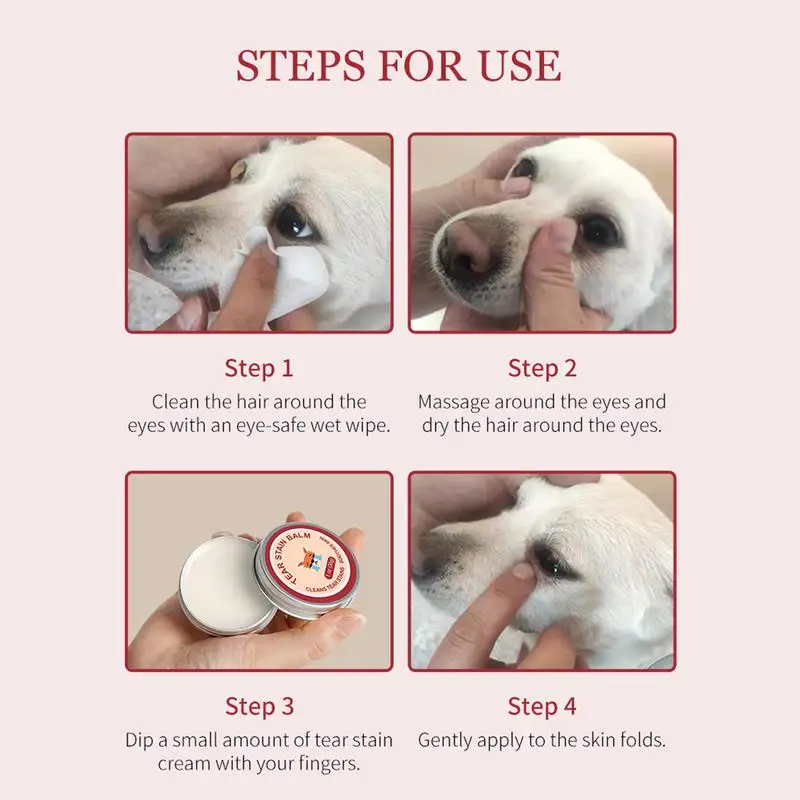 Pet Tear Stain Remover Cat Dog Eye Cleaner Cream pet Eye Stain Cleaner Ointment Natural Tear Stain Remover