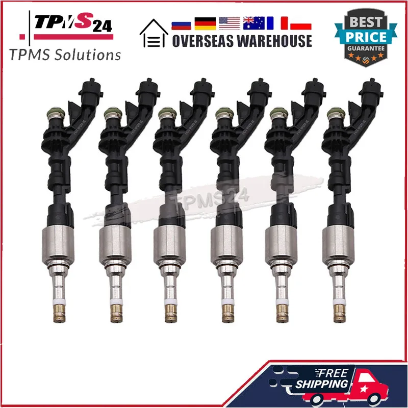 Set of 6 Fuel Injectors FX23-9F593-AC For Jaguar F-Type XFR XFR-S XJ XJR XF XFR XFR-S XJ