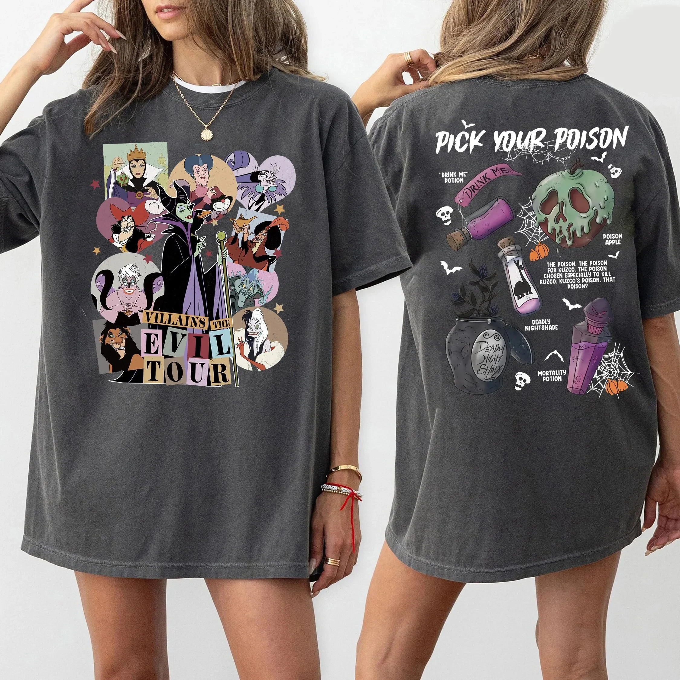 Women Villains Pick Your Poison Shirt Magic Kingdom Villains Shirt Maleficient Evil Tour Shirt Disney Villains Shirt Bad Witches