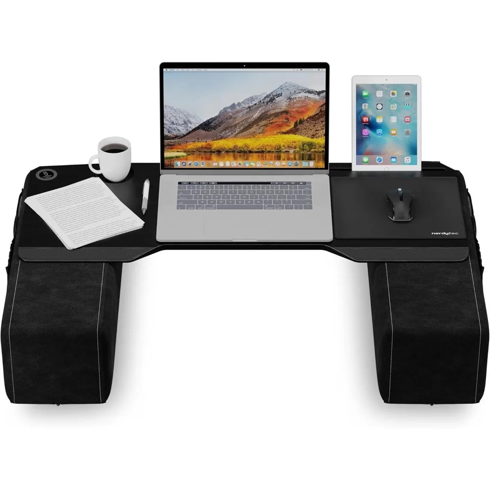 

CYBOSS - Extra Wide Laptop Stand for Couch and Bed, Ergonomic Design with Cushions, Lap Desk Supports Notebooks up to 18 Inches