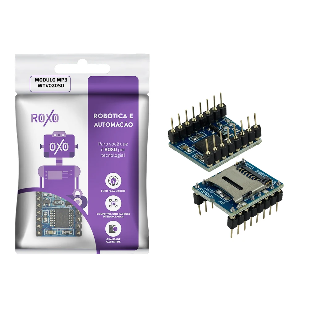 Mp3 Module Micro Sd Sound Wtv020sd Wtv020-sd - RoXo