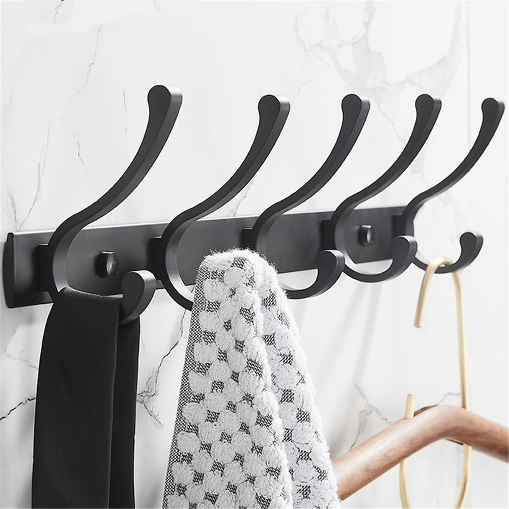 Nordic Fashion Home Decor Coat Hook Organizer Double Hooks Hallway Bedroom Door Hat Clothes Rack Hanger Kitchen Toilet Wall Hook