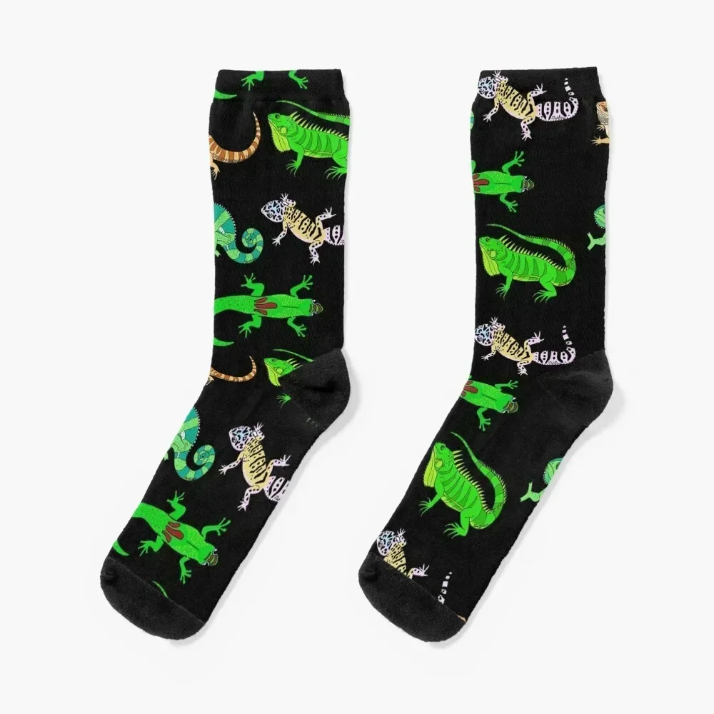 

Lizard Party Socks happy japanese fashion Luxury Woman Socks Men's