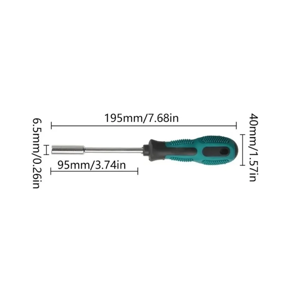 1 Stück 1/4 Zoll Sechskant-Schraubendreher-Bithaltergriff mit magnetischer Spitze, rutschfester ergonomischer Griff für Heimreparaturen und Autowartung – Detail 8