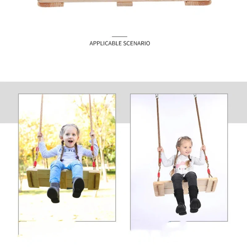 Balançoire en bois pour enfants et adultes, planche enrichie, jouets mentaires oriels, jeux de plein air pour la famille, balançoire d'intérieur, chaise pré-hool