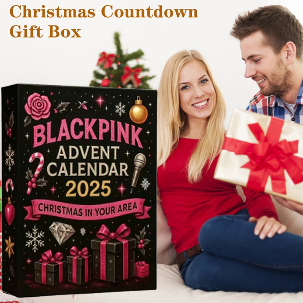 Hot BlackPink  Advent Calendar Doll Christmas Atmosphere Decorative Gifts 2026 New Year 24 Days Countdown Surprise Blind Box
