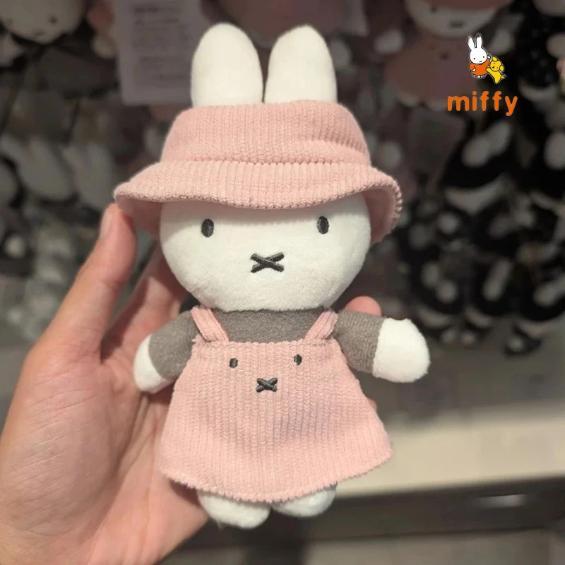 

Cute Miffy Plush Doll Cartoon Corduroy Pink Dress Stuffed Toy Anime Backpack Accessories Dopamine Pendants Kawaii Keychain Gifts