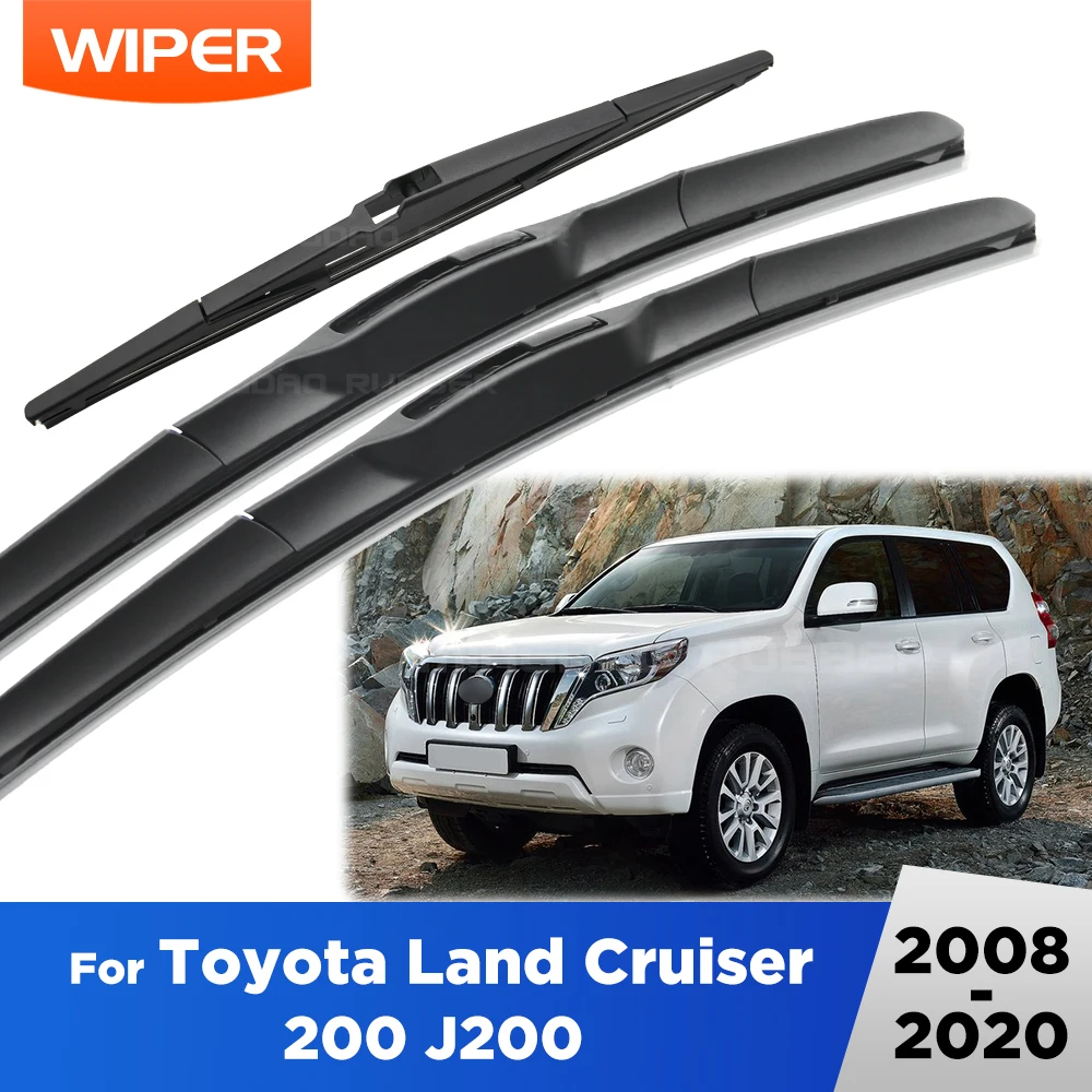 

For Toyota Land Cruiser 200 J200 2008-2020 2009 Wiper Front & Rear Wiper Blades Windshield Windscreen Window Brushes 24"+22"+12"