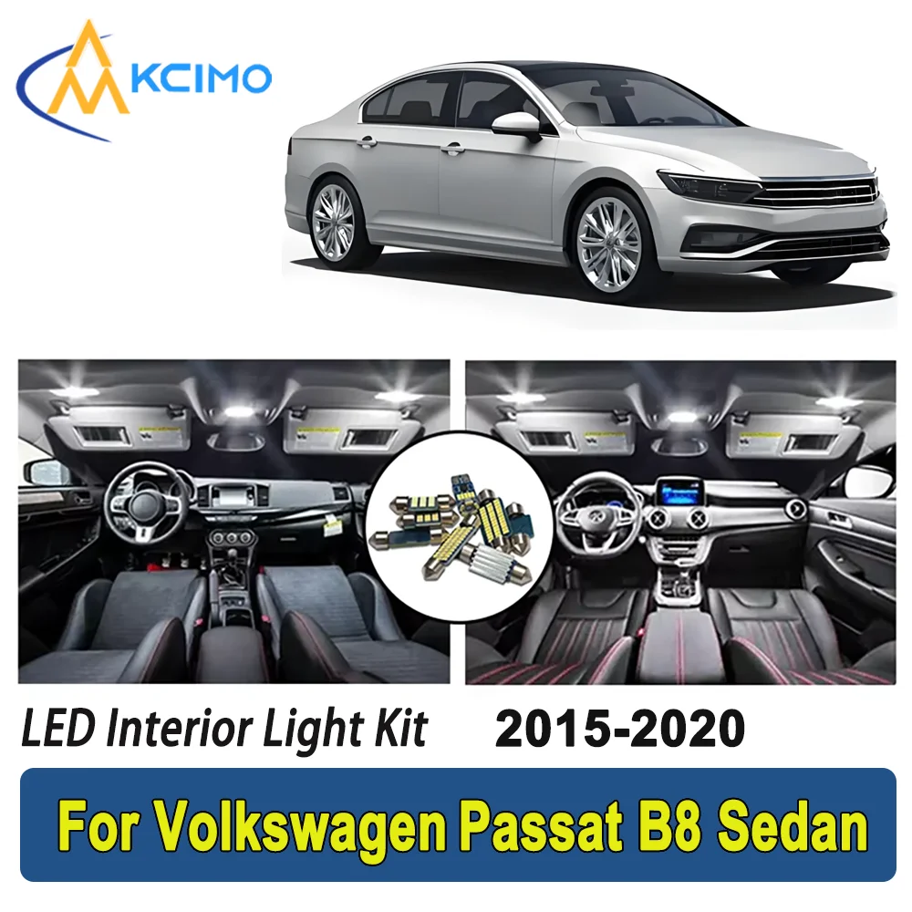 

New Light Bulb For Volkswagen Passat B8 Sedan 2015-2020 Premium Bright LED Interior Dome Map Trunk Light Kit New Car Led Lamps