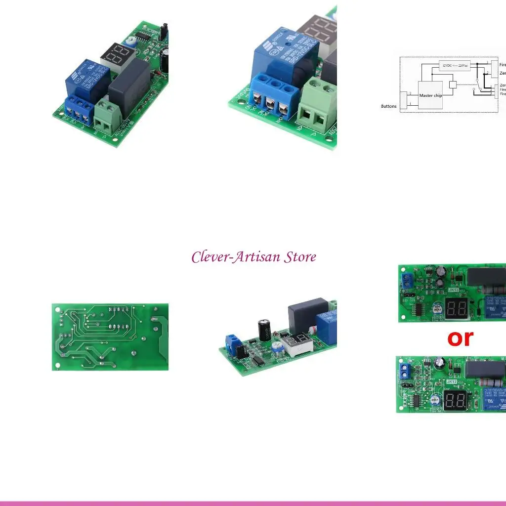 

E06B AC220V переключатель таймера задержки выключения платы 0 секунд-99 минут релейный модуль задержки