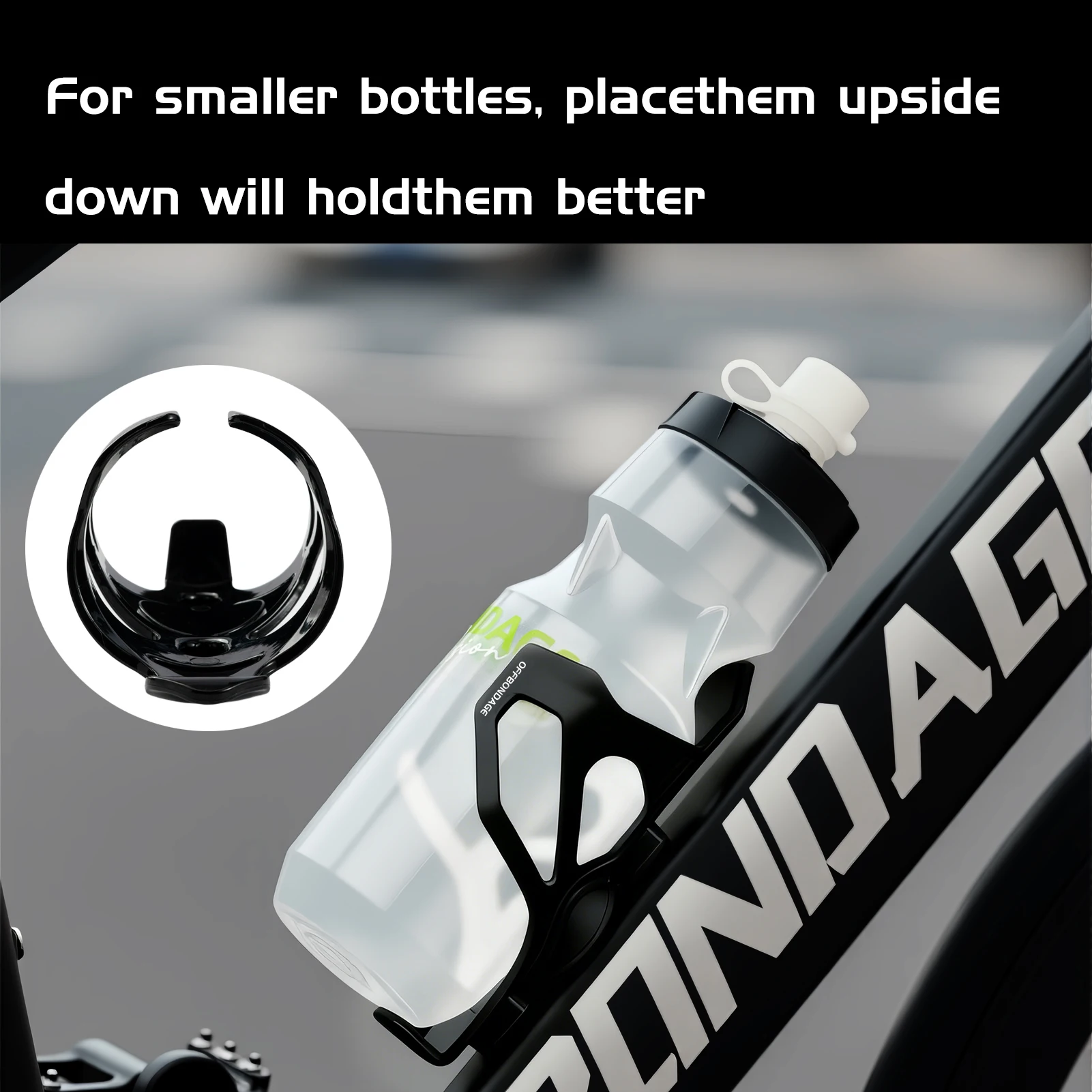 OFFBONDAGE Hidden GPS Slot Bicycle Bottle Cage Anti-Theft Bike Water Cup Holder for AirTag Lightweight Cycling Cage MTB Road Bik