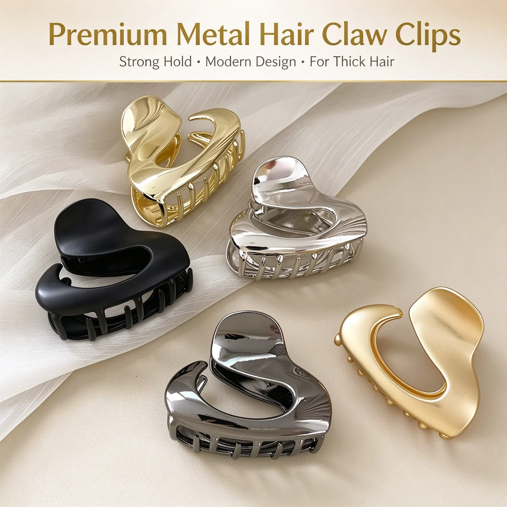 Metal Geometric Hair Claw Crab Hairpins Fashion Cross Hair Clips Barrettes Women Girls Korean Ponytail Clip Hair Accessories
