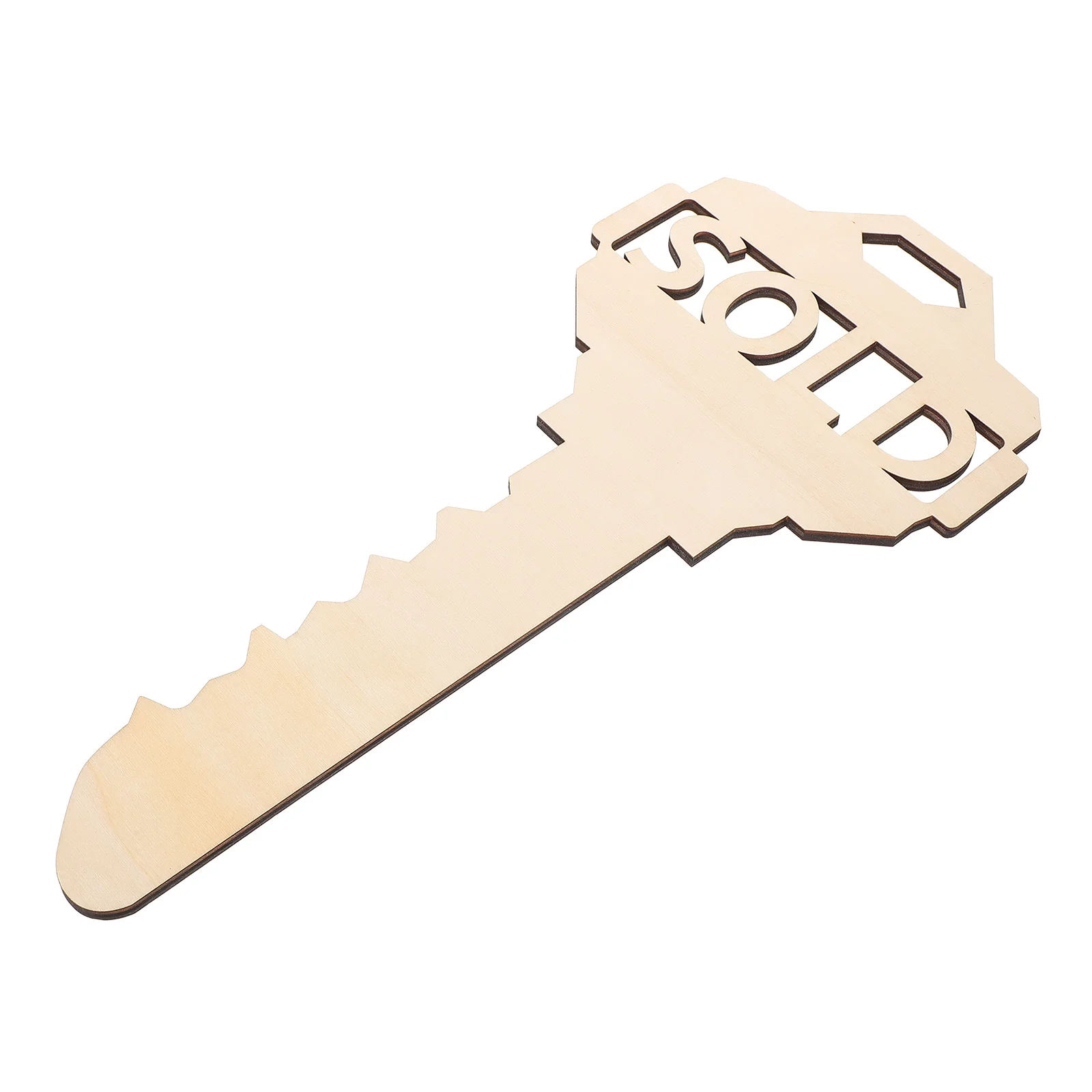 

1 pc Wooden Key Shaped Pendant Boxwood Hanging Decor Wedding Home Ornament Photo Prop Smooth Edges Decoration Gift