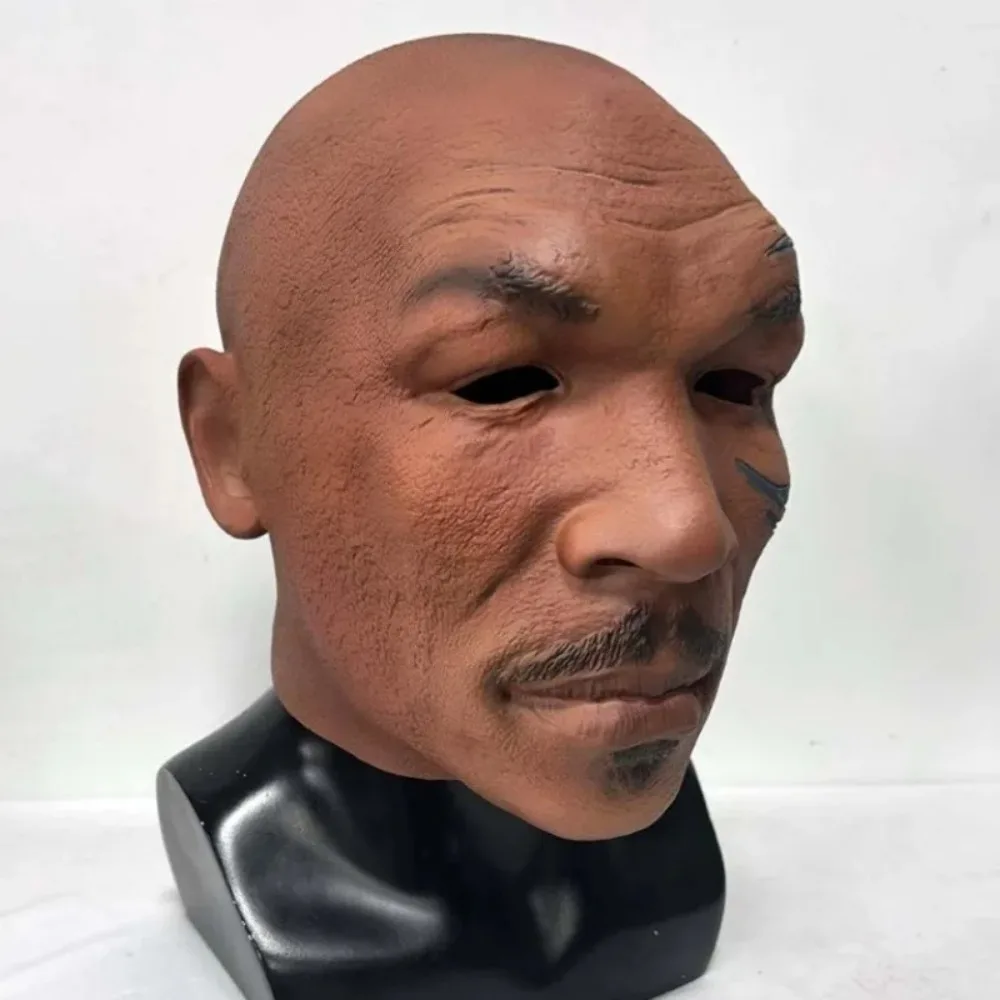 Boxing Champion Mike Tyson Role Headgear Halloween Party Funny Latex Mask Ball Dress Up Clothing Accessories Simulation Mask