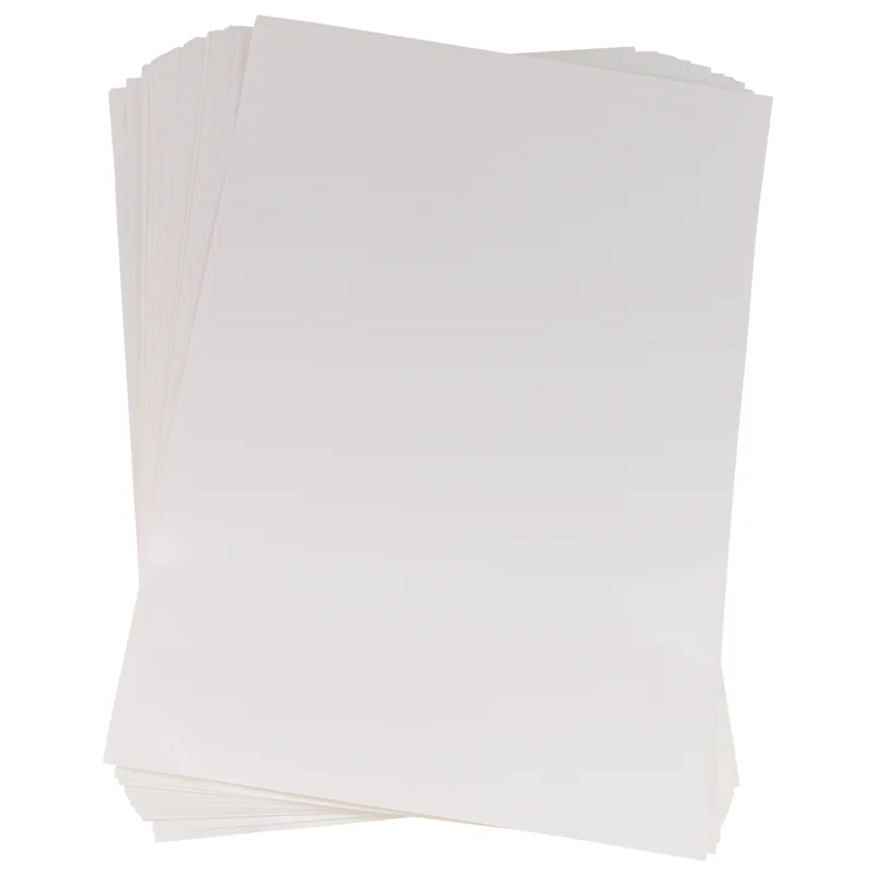 EF-50 folhas a4 branco autoadesivo à prova d'água etiqueta papel de superfície para impressora jato de tinta lazer copiadora