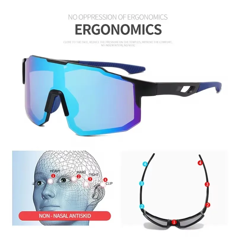 Cycling Sunglasses for Men and Women Multi-colored Lenses Goggles MTB Road Riding Windproof Eyewear Outdoor Sports Glasses