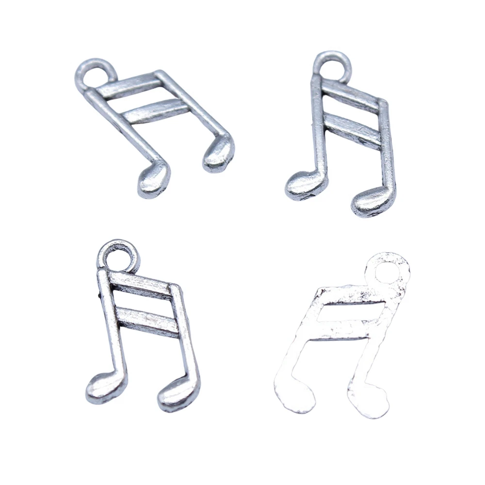 Decoration Music Note Charms Jewelry 10x16mm 40pcs