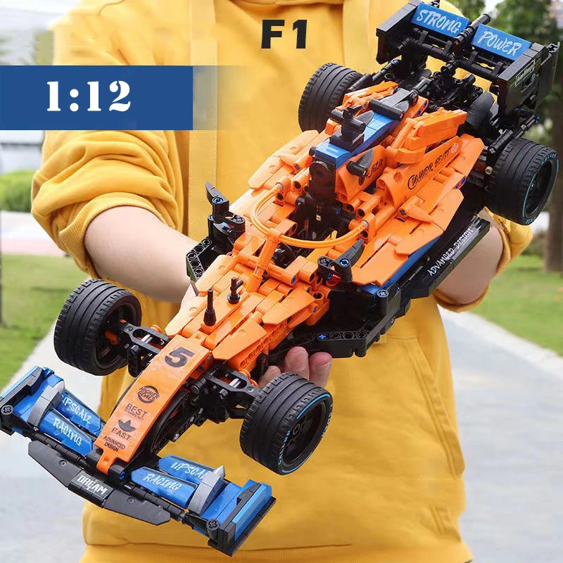 1:12 Radio 2.4ghz Remote Control Vehicle Building Block F1 Racing Car Formula 1 Champion Model Bricks Rc Toys for Children Gift