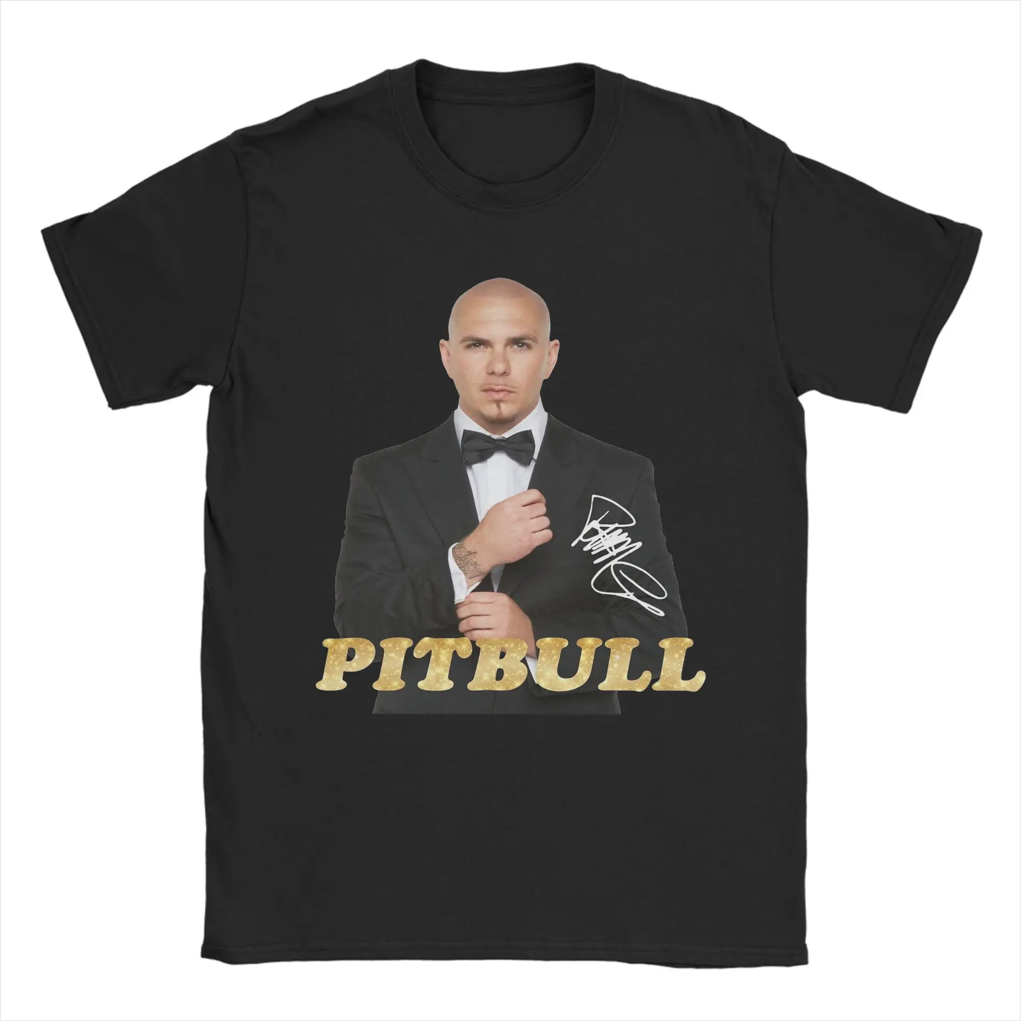 Pitbull Mr Worldwide Rapper T Shirts Men Women's 100% Cotton Vintage T-Shirt Round Neck  Tee Shirt Short Sleeve Tops Plus Size