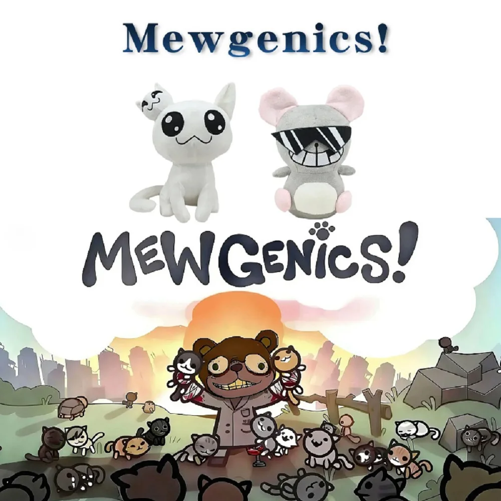 

Новые плюшевые игрушки Mewgenicsss: мультяшные белые двухголовые кошки Стейси, мягкие куклы-игрушки, подарки на день рождения для детей