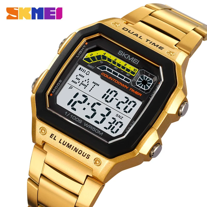 SKMEI Military Countdown Chrono Stopwatch Wristwatch For Men  Business Waterproof Clock Outdoor Digital Sport Watch Reloj Hombre