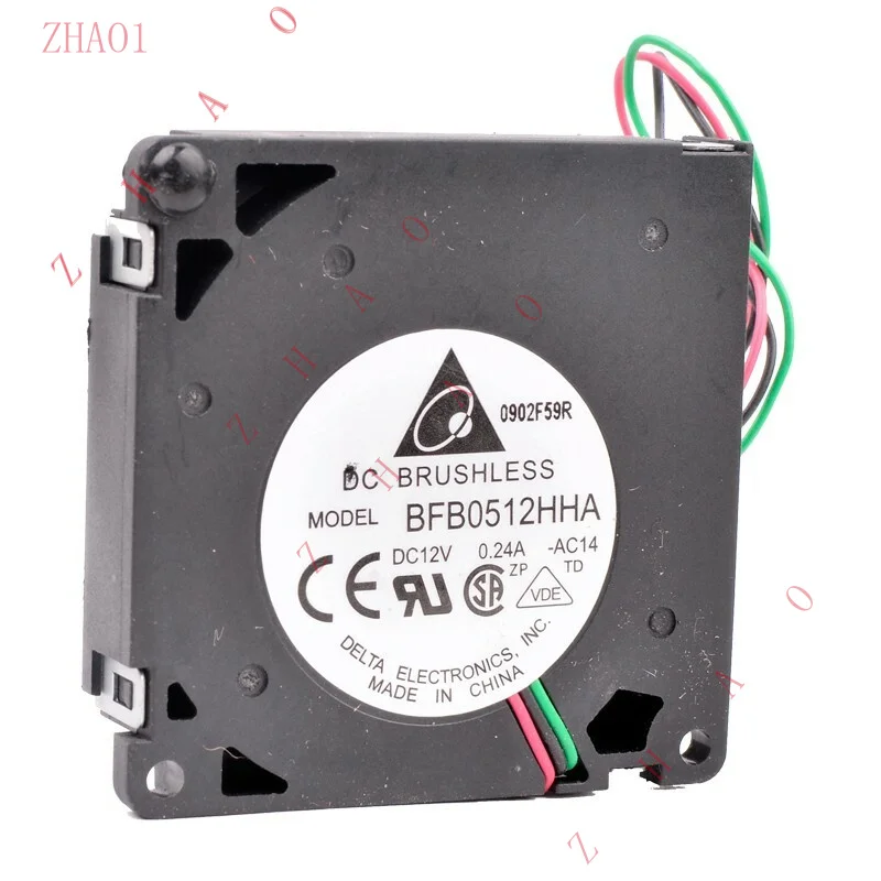 Z  for  DELTA BFB0512HHA 50X50X10mm 5010 12V 0.24A 3PIN Micro Turbo Cooling Fan