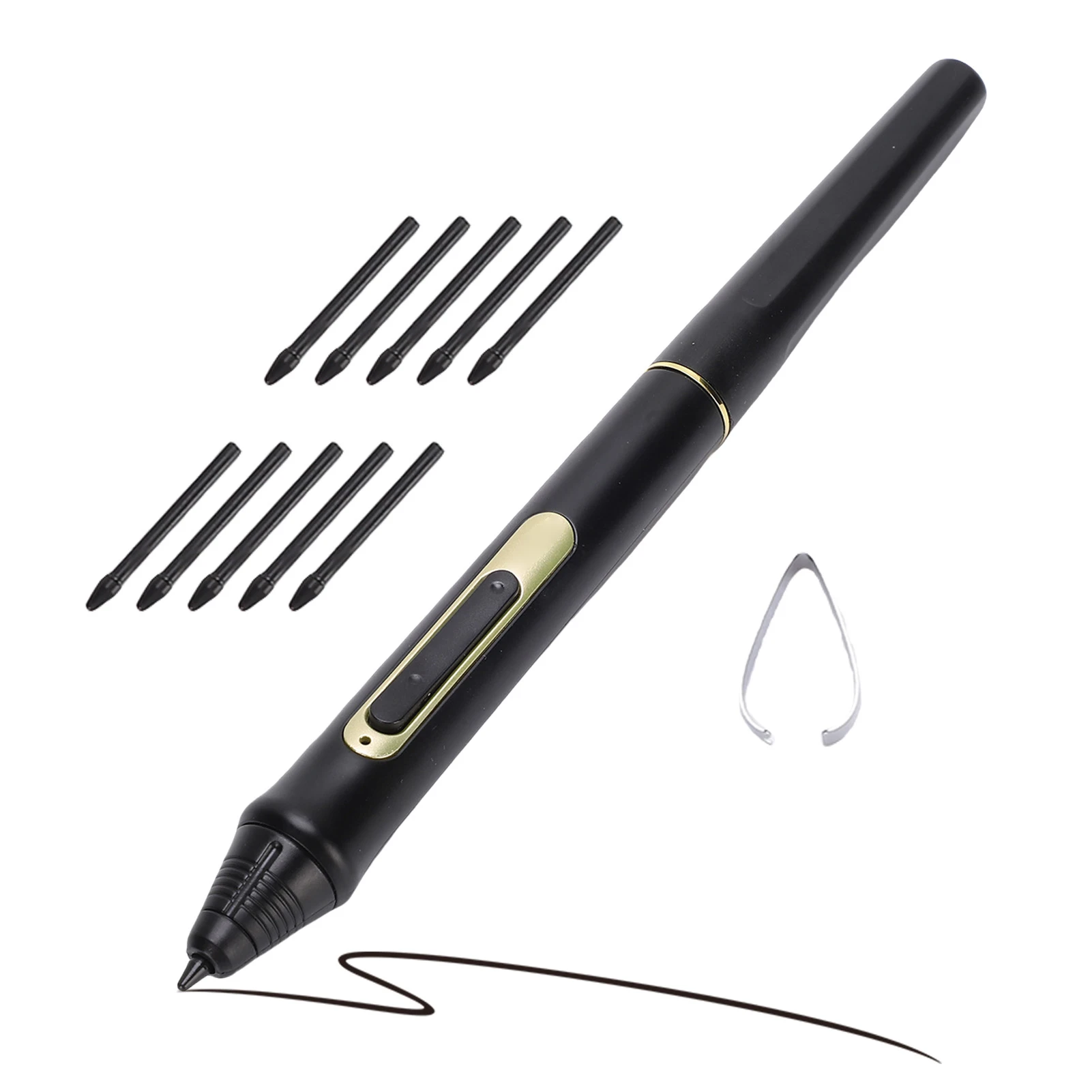 

【New】BOSTO Digital Pen W10 8192 Levels Pressure Stylus Pen with 10 Replacement Tips for BT-101A/101B/19UHD/19UHDT/19HDT
