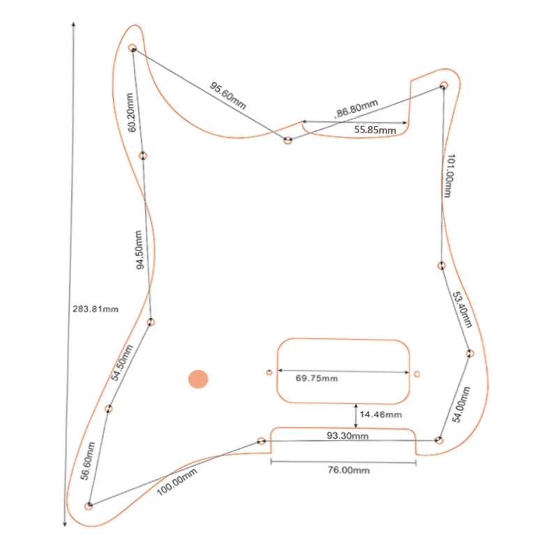 Fei رجل أجزاء الغيتار اليد اليسرى ، بداية القياسية H ، Pickguard مع جسر Humbucker ، لنا 11 ثقب المسمار المتصاعد ، FD #6