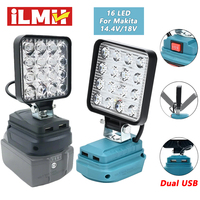 For Makita 14.4V-18V Li-ion Battery Lantern Outdoor Flashlight 4 Inch Cordless LED Work Light Camping Lamp Emergency Lighting