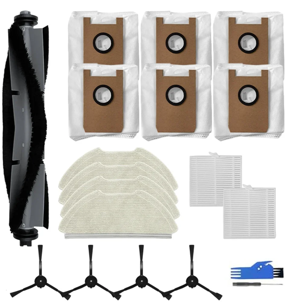 

ForAirrobo For T20+/ForT20 ForFIXR ForT20 Robot Vacuum Cleaner Cleaning Side Brush 4 Mop Cloth 2*Filter 6*Dust Bag Screwdriver