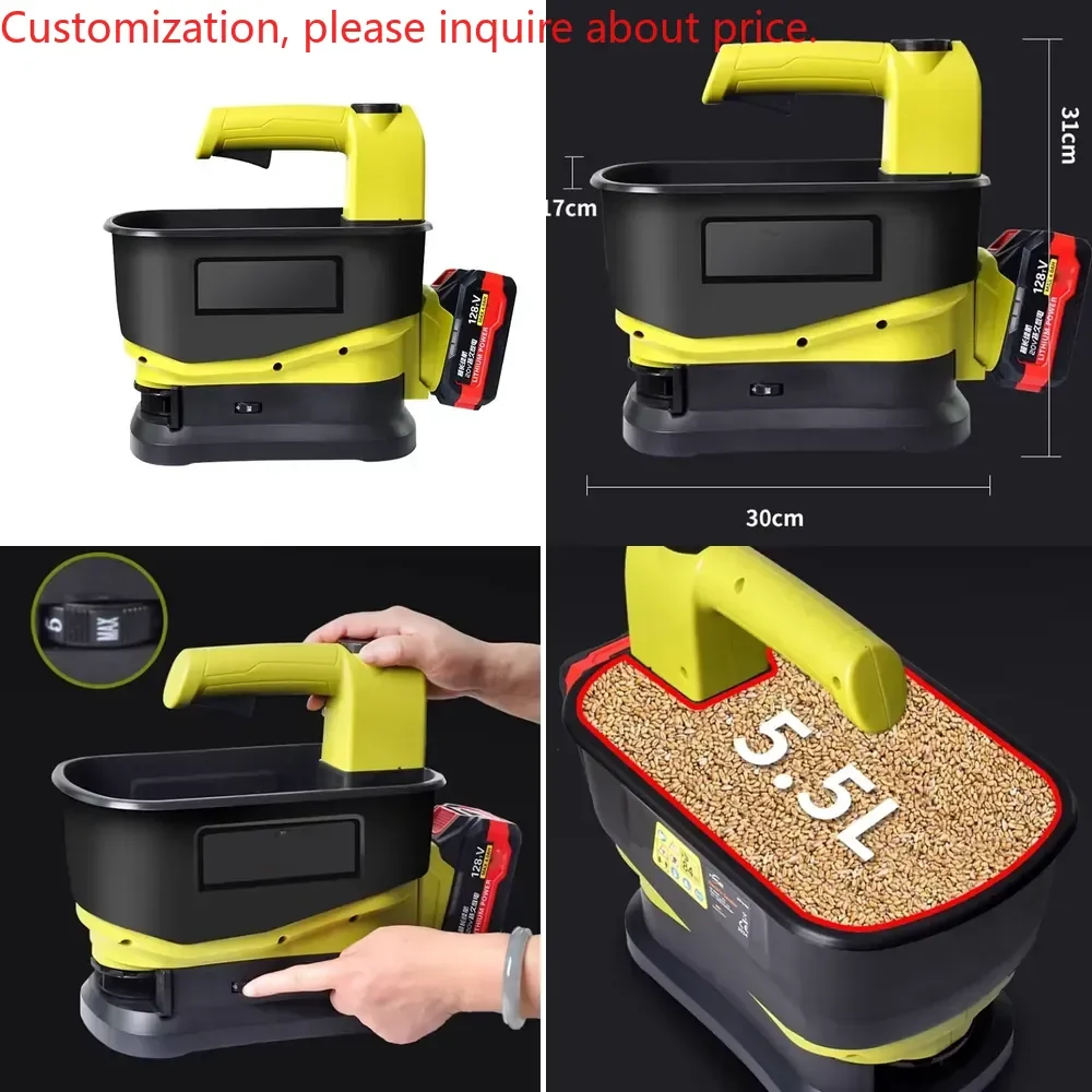 

Hot saleSalt Spreader Handheld 5.5L Hopper for Lawn Grass Seed Rock Salt Ice Melt Year-Round Tool​​ Fit 20v
