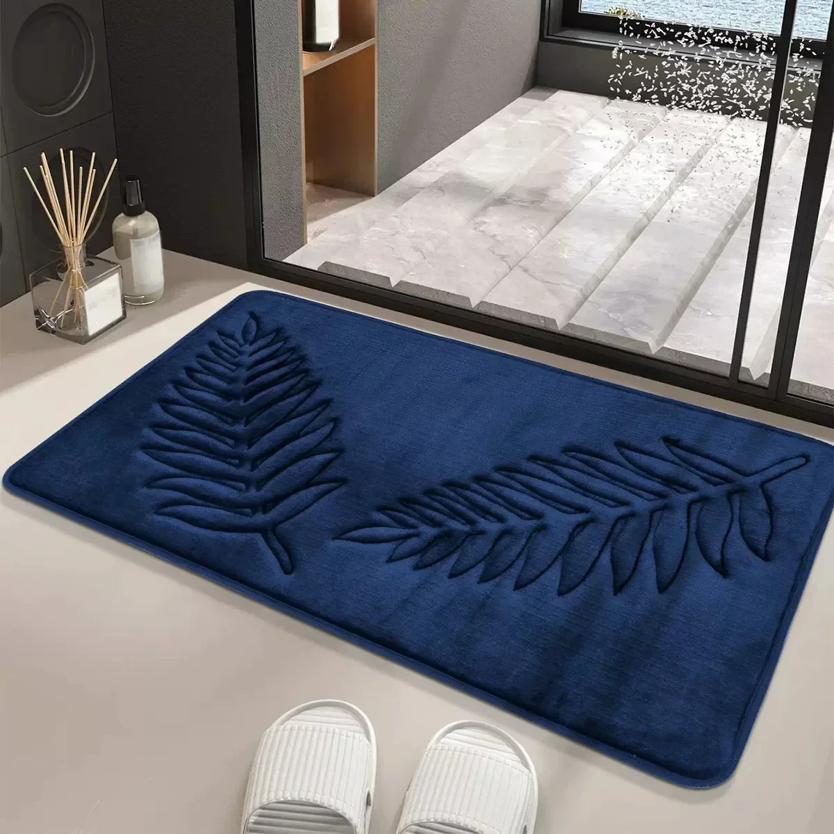 

Extra Thick Non-Skid Bathroom Rug with Water Absorbent Technology