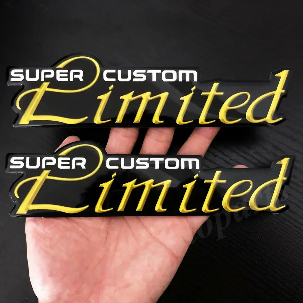 2pcs Limited Super Custom Car Fender Emblem Trunk Sport Badge Decal Sticker