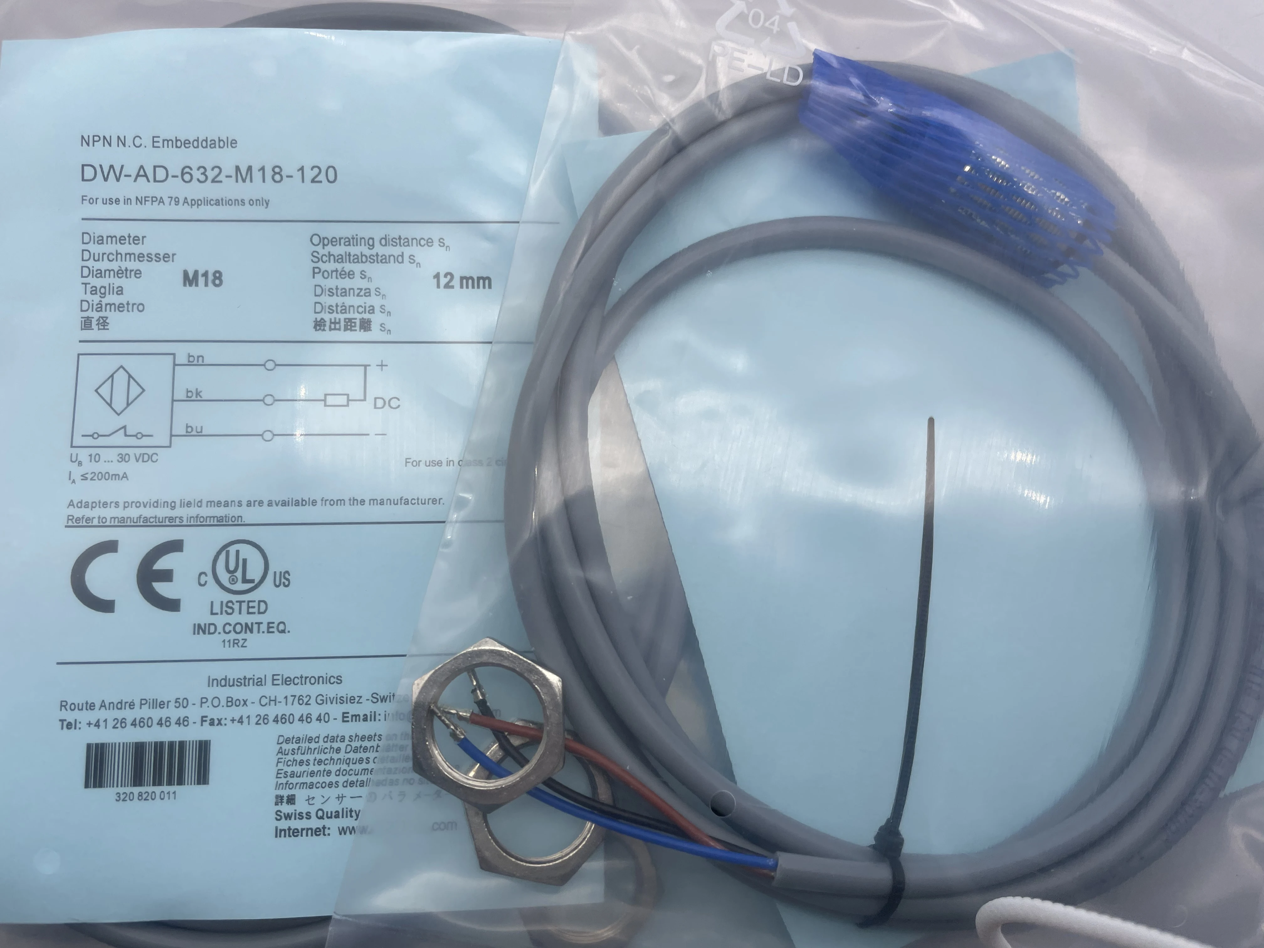 

В наличии: Новый индуктивный датчик приближения DW-AD-632-M18-120 DW-AD-632-M18. Гарантия 1 год. Высокое качество. От проверенного продавца.