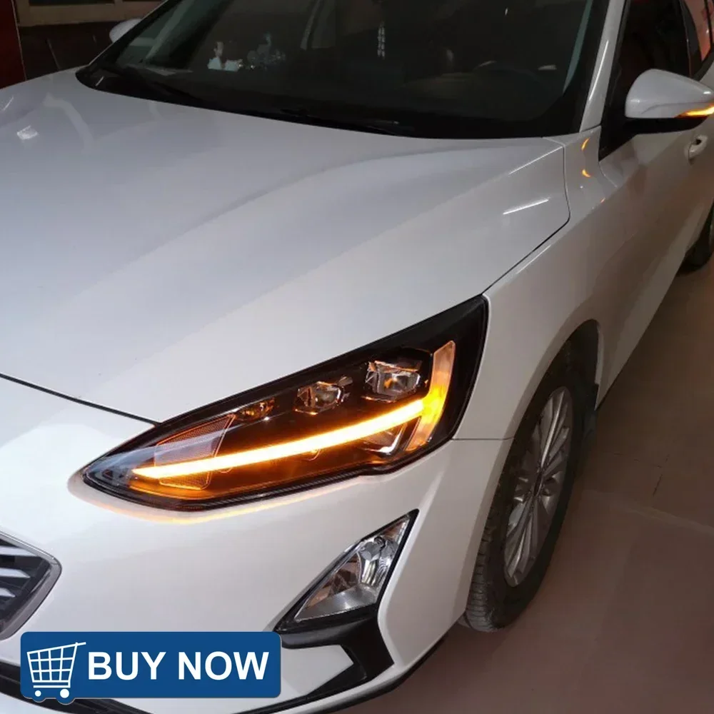 

For Ford Focus 2019-2021 Car Front Lamp Upgrade High Configure Led Auto Headlights Assembly Projector Lens New Style Accessories