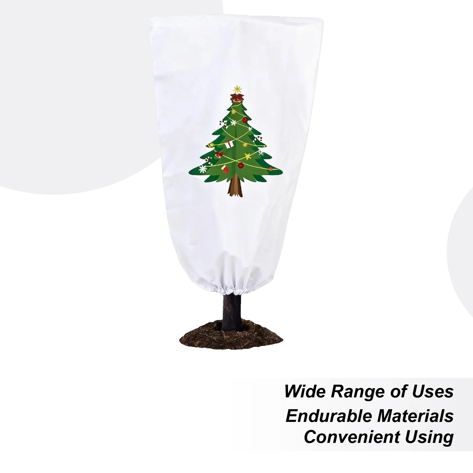 

Plant Covers Freeze Protection Snow Barrier Breathable Blanket Christmas Theme Cover For Plants In Winter Freeze For Tree Rose