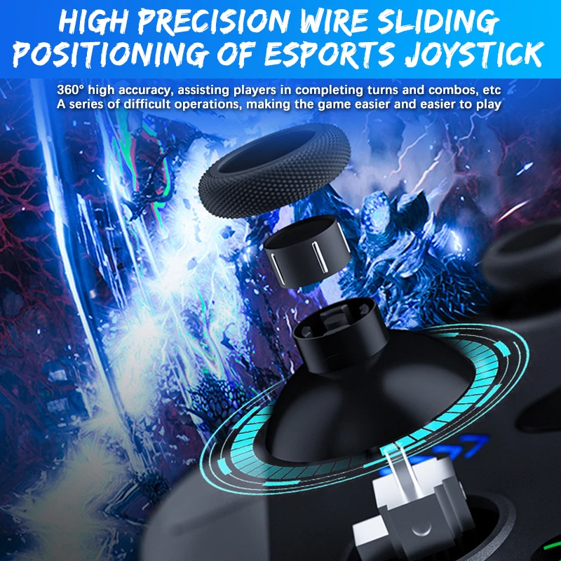 Neuer kabel gebundener Game controller Dual Hall Linear Trigger geeignet für PC Android Smart TV PS3 somatos ensor ischen Vibration Game Controller