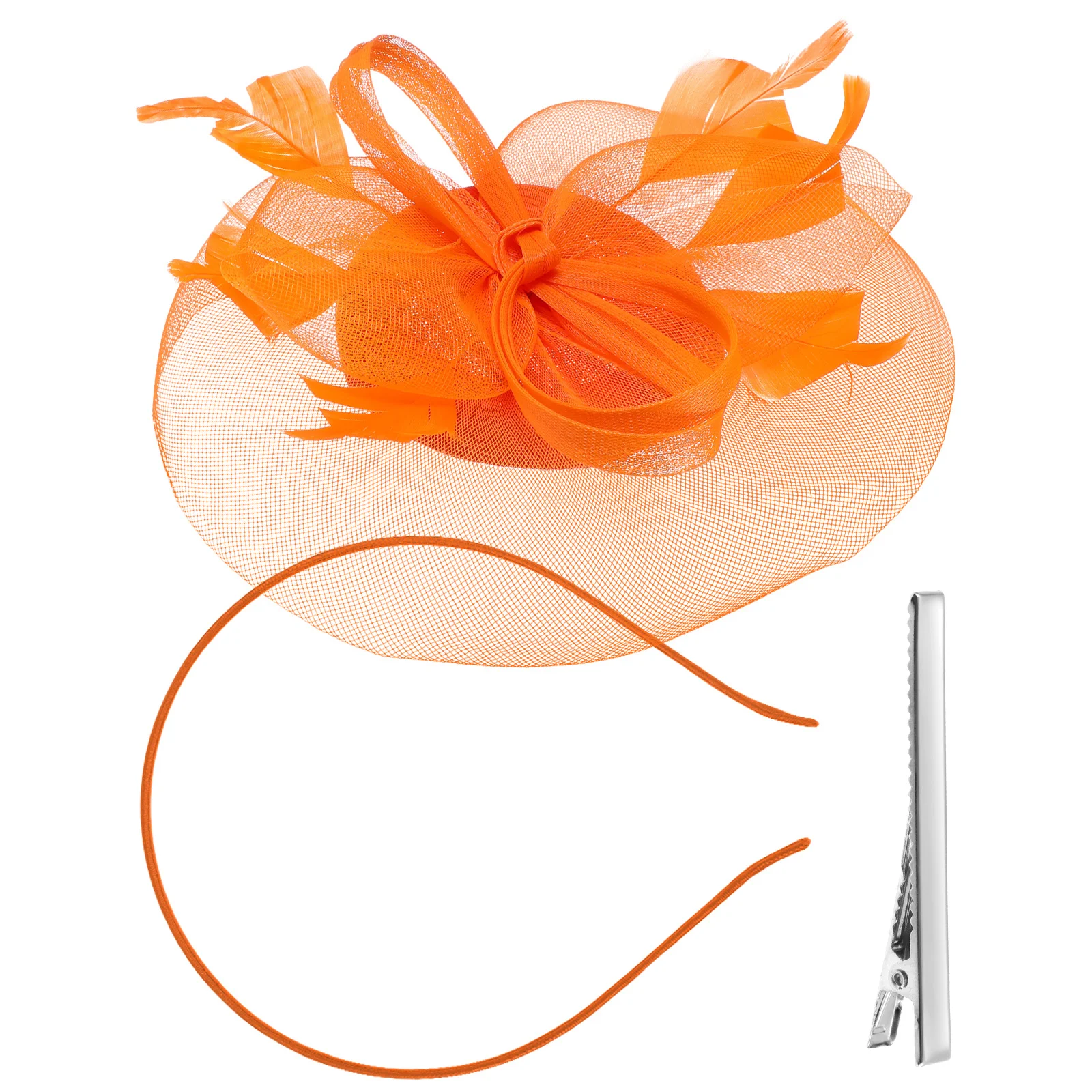 

Elegant Fascinator Hat Women Hairband Tea Party Wedding Gauze Headband Bands HA9117 Green Lightweight Durable