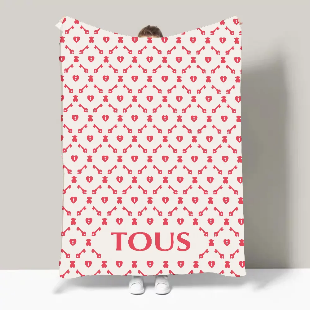 Manta ligera con diseño de oso Touses, de marca de moda, para dormitorios, siestas, sala de estar, oficina, para todas las estaciones