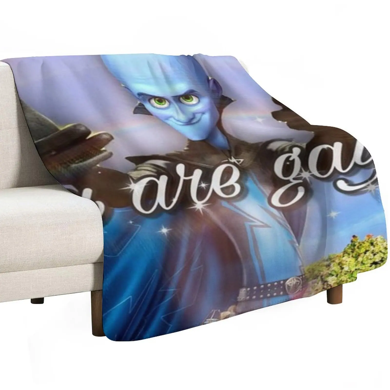 

Megamind U Are Gay! Meme Throw Blanket Extra Large Throw Warm Bed For Decorative Sofa Blankets