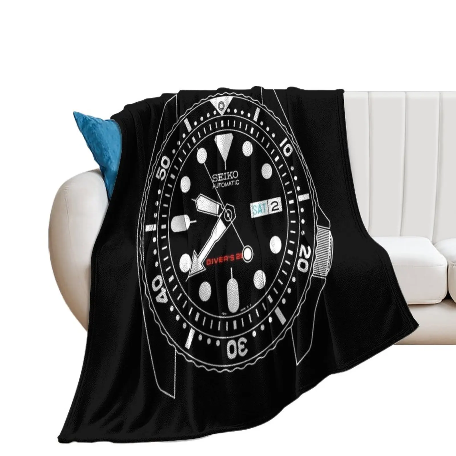 Seiko SKX diver Throw Blanket valentine gift ideas blankets ands christmas gifts Blankets