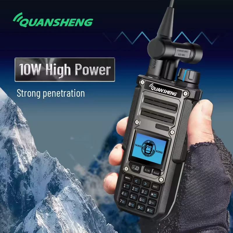 Quansheng TK11(8) 10W Multi Band AM SSB FM NOAA Radio Ricetrasmettitore a onde corte Analizzatore di spettro amatoriale Vocale magica Walkie Talkie