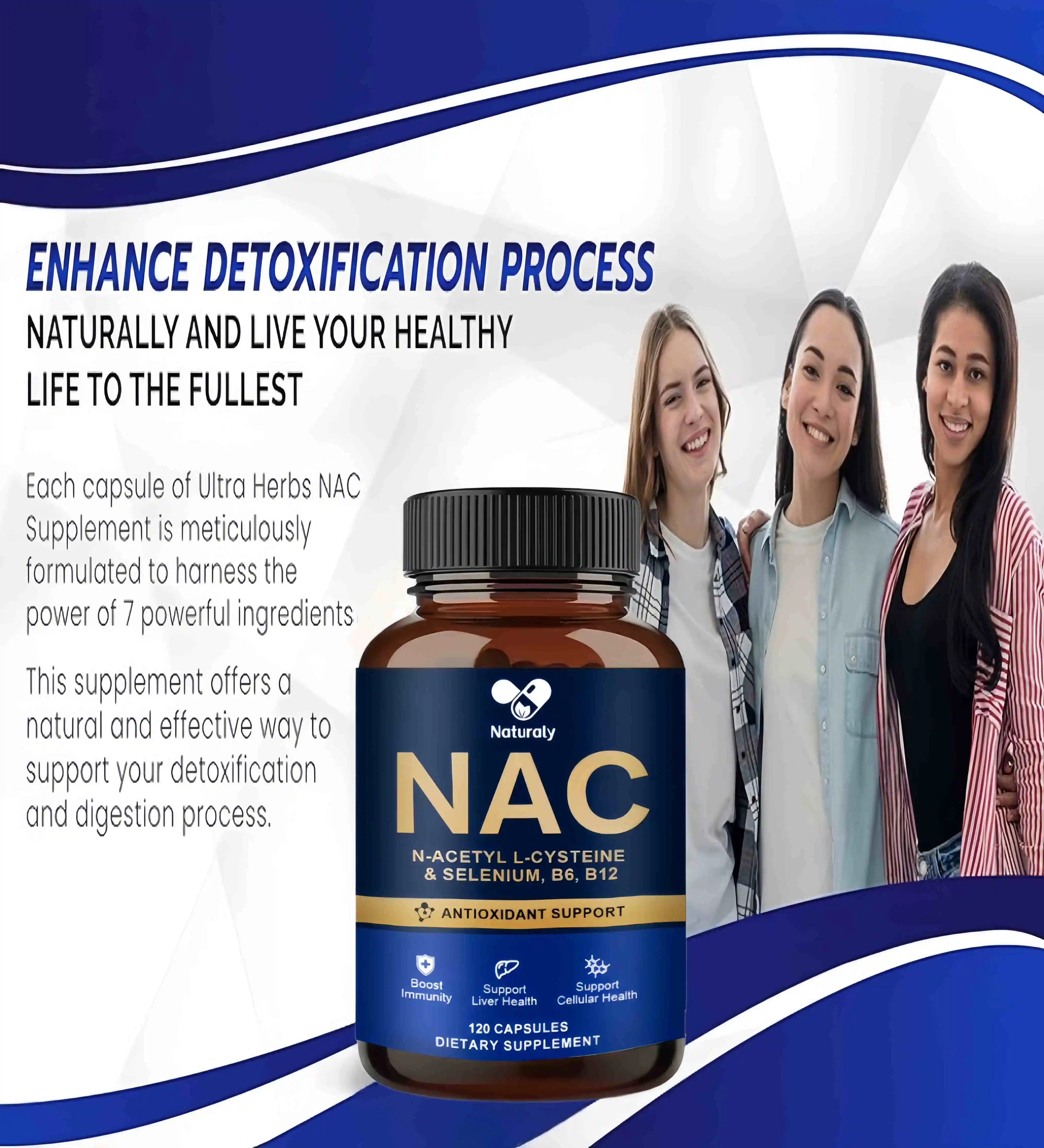 NAC Supplement L-Glutathione, Intracellular Antioxidant Complex - Promotes Cleansing, Detoxification & Repair Reduces Liposome