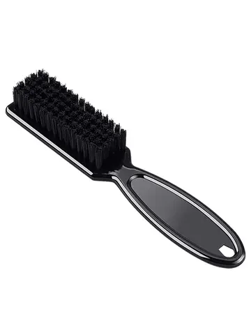 Black Small Beard Styling Brush Professional Shave Beard Brush Barber Vintage Oil Head Shape Carving Cleaning Brush