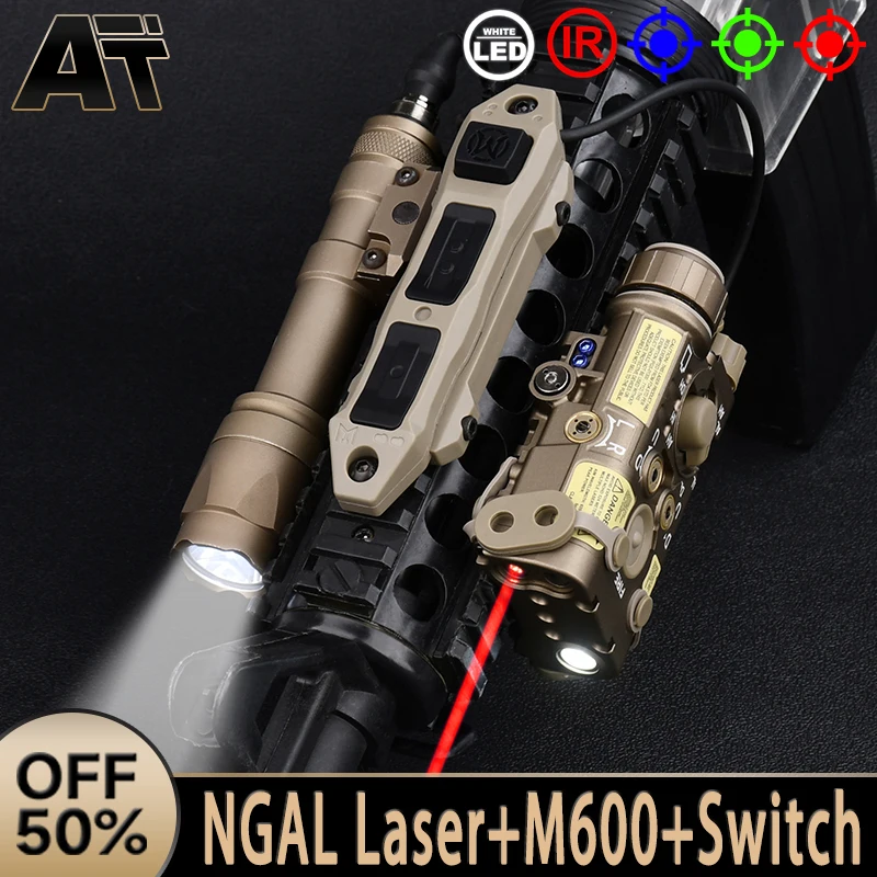 

Tactical NGAL Metal Laser Red Green Blue Dot Aiming WADSN M600 M600C Flashlight White Light Hunting Scout Light For 20MM Rail